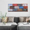 DEQORI Hybrid Leinwand Bild 125x50 cm 'Kennzeichen-Mosaik' Produktbild-Vorschau 3