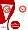 Happy Birthday Wimpelkette 50 4–5 m – elegante Deko zum 50. Produktbild-Vorschau 4