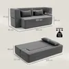 HOMCOM 2-Sitzer-Schlafsofa aus Schaumstoff mit breiten Produktbild-Vorschau 6
