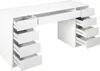 A white desk with multiple drawers pulled out, shown against a white background. Voir les images du produit