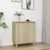 vidaXL Sideboard mit Massivholz Beinen Sonoma Eiche Produktbild-Vorschau 2