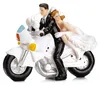 Figurka na tort weselny 11,5 cm – para młoda na motocyklu, Podgląd zdjęcia produktu 1