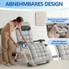 LZQ Gartenliege Klappbar bis 160 kg, Gepolsterter Produktbild-Vorschau 7
