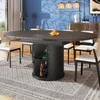 A dining room scene with a round extendable table and chairs. Náhľad obrázku produktu