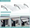 LZQ 300 x 100cm Vordach Türdach Pultbogenvordach Produktbild-Vorschau 3