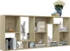 vidaXL Regał dąb sonoma 67x24x161 cm Materiał Podgląd zdjęcia produktu 5