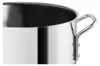 Close-up of the handle and rim of a stainless steel pot. Náhled obrázku produktu