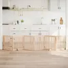 Psí branka s dvířky, skládací, 6 panelů, 300 cm, topolové Náhled obrázku produktu 2
