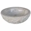 vidaXL Lavabo in marmo 40 cm crema Anteprima dell’immagine prodotto 1