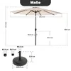 Avestar 228 cm Sonnenschirm, Gartenschirm, mit Kurbel, Produktbild-Vorschau 2