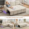 Trzyosobowa sofa rozkładana Merax z uchwytami na kubki, Podgląd zdjęcia produktu 8