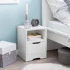FineBuy Szafka nocna, biała, 31 x 43 x 31 cm, 1 szuflada i Podgląd zdjęcia produktu 1