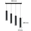 MasterLED Pendelleuchte Keon 4-flammig GU10 Schwarz – Produktbild-Vorschau 4