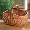 Großer Einkaufskorb Muschel Weide braun 50x32cm Produktbild-Vorschau 2