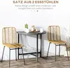 Homcom sada 2 jídelních židlí v boho stylu, akcentní židle, Náhled obrázku produktu 4