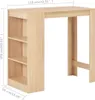 vidaXL Barový stůl s policí Dub hnědý 110x50x103 cm Náhled obrázku produktu 5