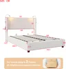 A diagram showing the dimensions of a bed frame with integrated reading lights. Náhľad obrázku produktu