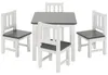 Salon pour enfants Amy - 4 chaises Gris / Blanc (GT) Voir les images du produit 7