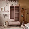 Zweitüriger Kleiderschrank BABUSHKA Natürlich Rosa Produktbild-Vorschau 3