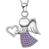 Mädchen Engel Halskette mit Anhänger echt 925 Sterling Produktbild-Vorschau 2