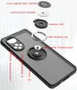 An exploded view diagram of a phone case with a ring holder and magnetic sheet. Produktbild-Vorschau