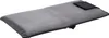 A gray floor chair with a black accent is shown against a white background. Voir les images du produit