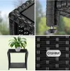 Tavolino da giardino in polyrattan, nero, 45x45x40 cm, Anteprima dell’immagine prodotto 8