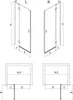 Mexen Mist-H L porta doccia a battente destra 85 cm, Anteprima dell’immagine prodotto 6
