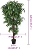 vidaXL Mango strom umelý 450 listov 120 cm zelený Náhľad obrázku produktu 4