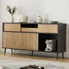Commode élégante en chêne avec 4 portes coulissantes et 1 Voir les images du produit 1