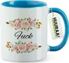 Huuraa Kaffeetasse Fuck englisch Blumen 330ml Blau Keramik Produktbild-Vorschau 1