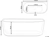 BELIANI Wanna biała akrylowa 170 x 80 cm owalna klasyczne Podgląd zdjęcia produktu 3