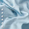Bettwäsche Set 200x220 cm Mako Satin Baumwolle Hellblau Produktbild-Vorschau 3