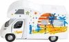 WOHNWAGEN Welly Wohnmobil Rückzug 12cm Camping Modellauto Produktbild-Vorschau 1