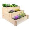 Stufenbeet mit 3 Stufen aus Kiefer natur Pflanzkasten Produktbild-Vorschau 1