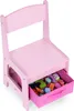 Detský nábytok set stôl + 2 stoličky tabuľa ružová ECOTOYS Náhľad obrázku produktu 8