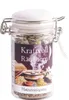 A glass jar filled with dried herbs and spices, with a label showing an illustration of incense burning. Produktbild-Vorschau