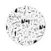 MuchoWow® Mauspad Mousepad Musik - Muster - Schwarz und Produktbild-Vorschau 1