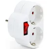 Steckdosenadapter mit Schalter 2er Schuko Mehrfachstecker Produktbild-Vorschau 1