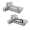 Two identical beds with different colored bed rails shown side-by-side. Anteprima dell’immagine prodotto