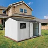 HOMAVO Gerätehaus Metall mit Pultdach, Gartenhaus Metall Produktbild-Vorschau 5