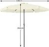 Kingsleeve® Sonnenschirm Balkon 330 cm UV Schutz 80+ mit Produktbild-Vorschau 3
