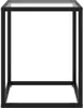 A product shot of a black metal frame side table with a glass top. Náhled obrázku produktu