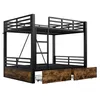 Flieks Etagenbett 140x200cm mit 2 Schubladen, Hochbett Produktbild-Vorschau 5