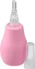 A pink manual nasal aspirator with a clear tip and a clear cap is shown against a white background. Anteprima dell’immagine prodotto