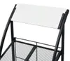 vidaXL Stojan na časopisy 47 x 40 x 134 cm Černobílý A4 Náhled obrázku produktu 3