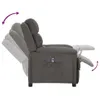 vidaXL Poltrona relax elettrica in tessuto grigio scuro Anteprima dell’immagine prodotto 5