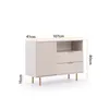 A product shot of a kommode with dimensions indicated. Produktbild-Vorschau