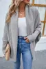 ASKSA Damen Cardigan Pullover Grob Gestrickt Wickel Produktbild-Vorschau 2