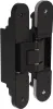 A black, three-dimensional hinge is shown against a white background. Podgląd zdjęcia produktu